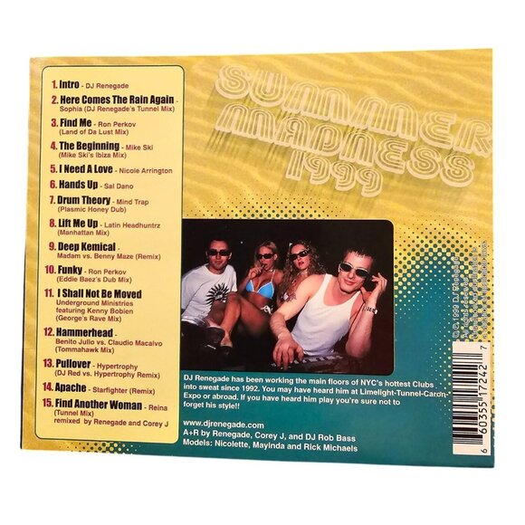 Summer Madness 1999 Hard Progressive Non-Stop NYC Dance Mix  37433cd - Picture 2 of 2